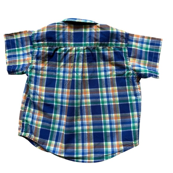 Ralph Lauren Baby Boy Madras Plaid Short Sleeve Button Down Shirt 24M Casual - Picture 4 of 5